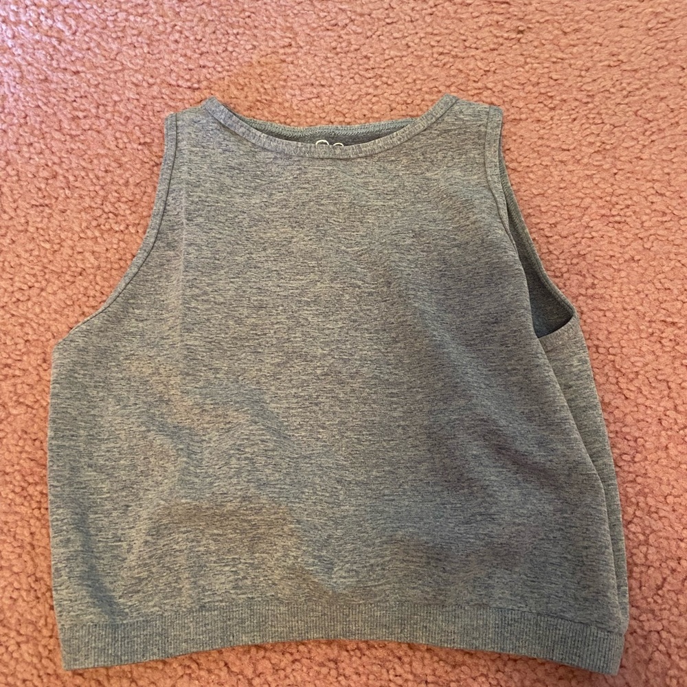 Grey Halter Crop Top